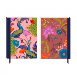 Carnet de notes A5 couverture souple - Timeless Treasures (peacock)